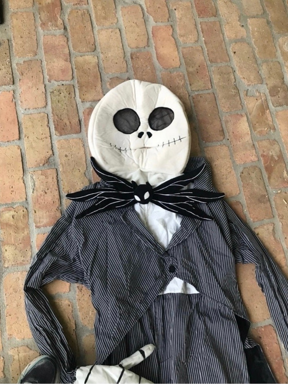 Jack Skellington Style Black and White Men's Halloween Costume